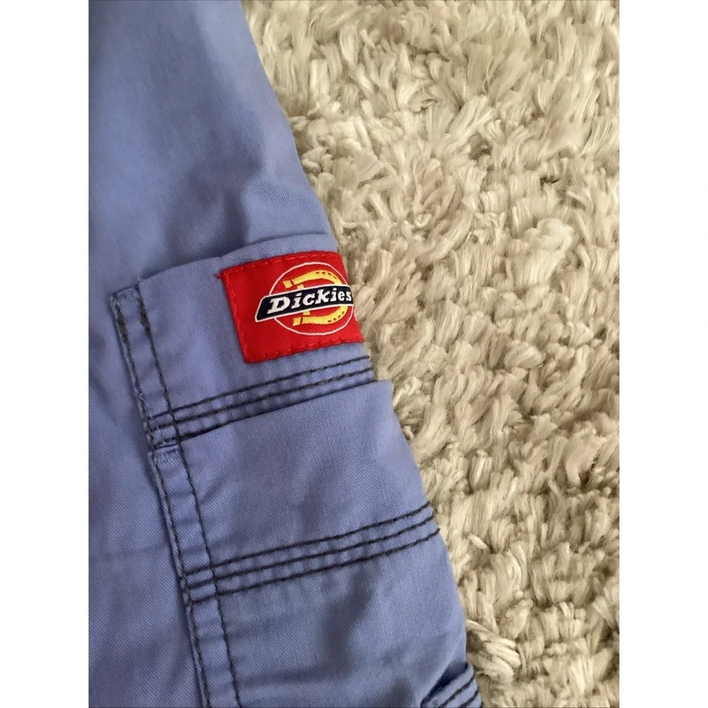 Dickies Cargo Scrub Pants XS Utility Pockets Blue Medical